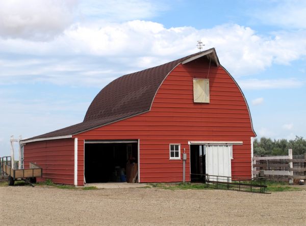 Metal Barn Siding Installation in Brick