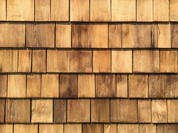 Wood Shake Siding Repair in Brick
