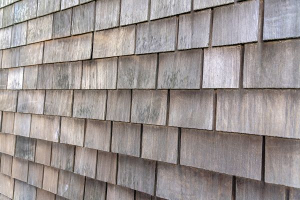 Wood Shake Siding Installation in Brick